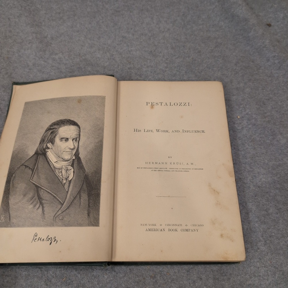 Pestalozzi His Life Work and Influence Hermann Krüsi 1875 Hardcover Antique Book - Picture 4 of 7